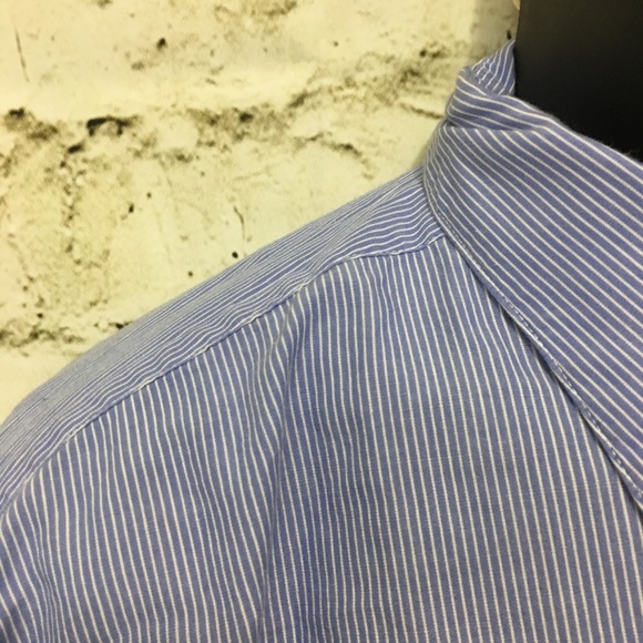 Lauren Ralph Lauren Blue Striped Dress Shirt - Picture 2 of 4